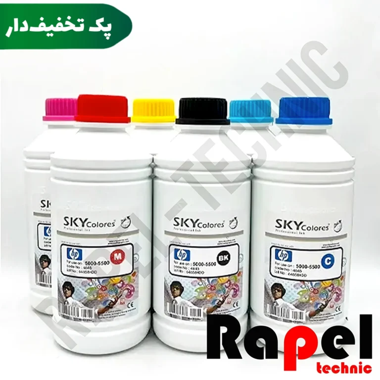 ست جوهر 6 رنگ (یک لیتری) اچ پی 5500 اسکای با کیفیت عالی