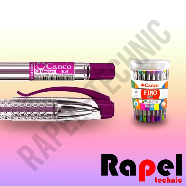 خودکار فینو رنگی کنکو (canco) نوک ۱ میلی‌متری در هشت رنگ قرمز ,سبز , فیروزه ای , صورتی , نارنجی , بنفش , طلایی , قهوه ای