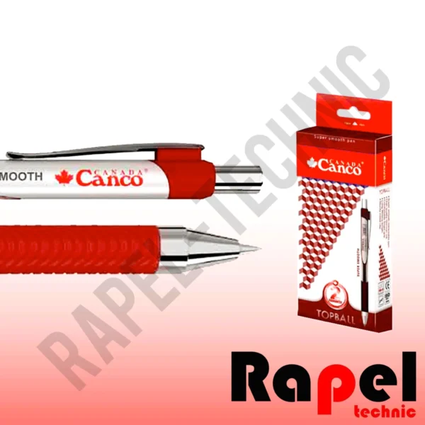 خودکار تاپ بال قرمز کنکو (canco) نوک ۱ میلی‌متری