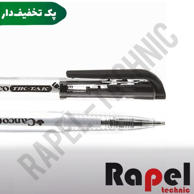 خودکار تیک تاک ساده مشکی کنکو (canco) | مدل (Tik Tak) (پک 10 عددی)