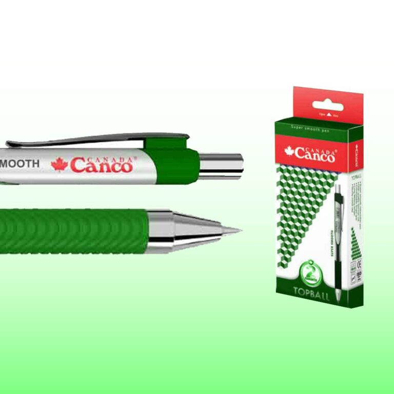 خودکار تاپ بال سبز کنکو (canco) نوک ۱ میلی‌متری