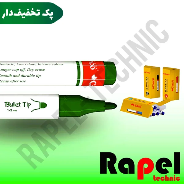 ماژیک وایت برد سبز اوپتیما کنکو (canco) با نوک گرد با جوهر سبز