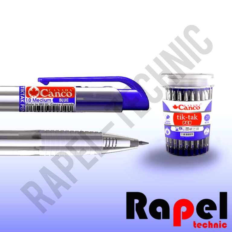 خودکار تیک تاک ساده آبی کنکو (canco) با نوک ۱ میلی‌متری