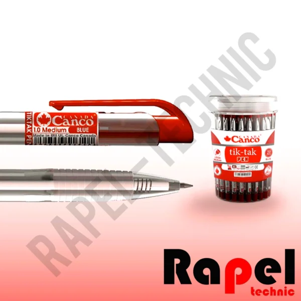 خودکار تیک تاک ساده قرمز کنکو (canco) با نوک ۱ میلی‌متری